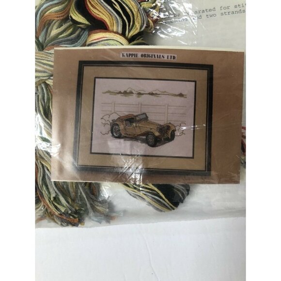 Yellow Car Cross Stitch Kappie Originals Craft Kit - Picture 2 of 4